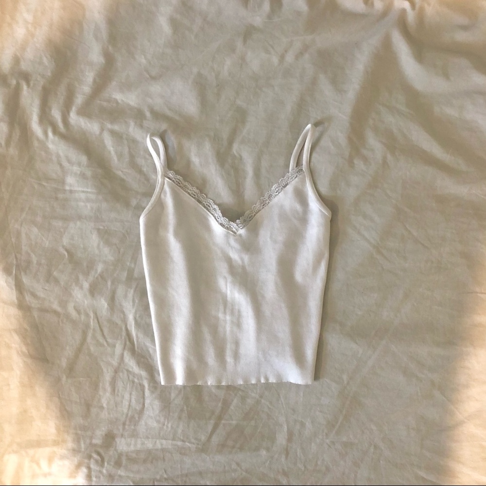 Brandy Melville Lace Trim Tank Top